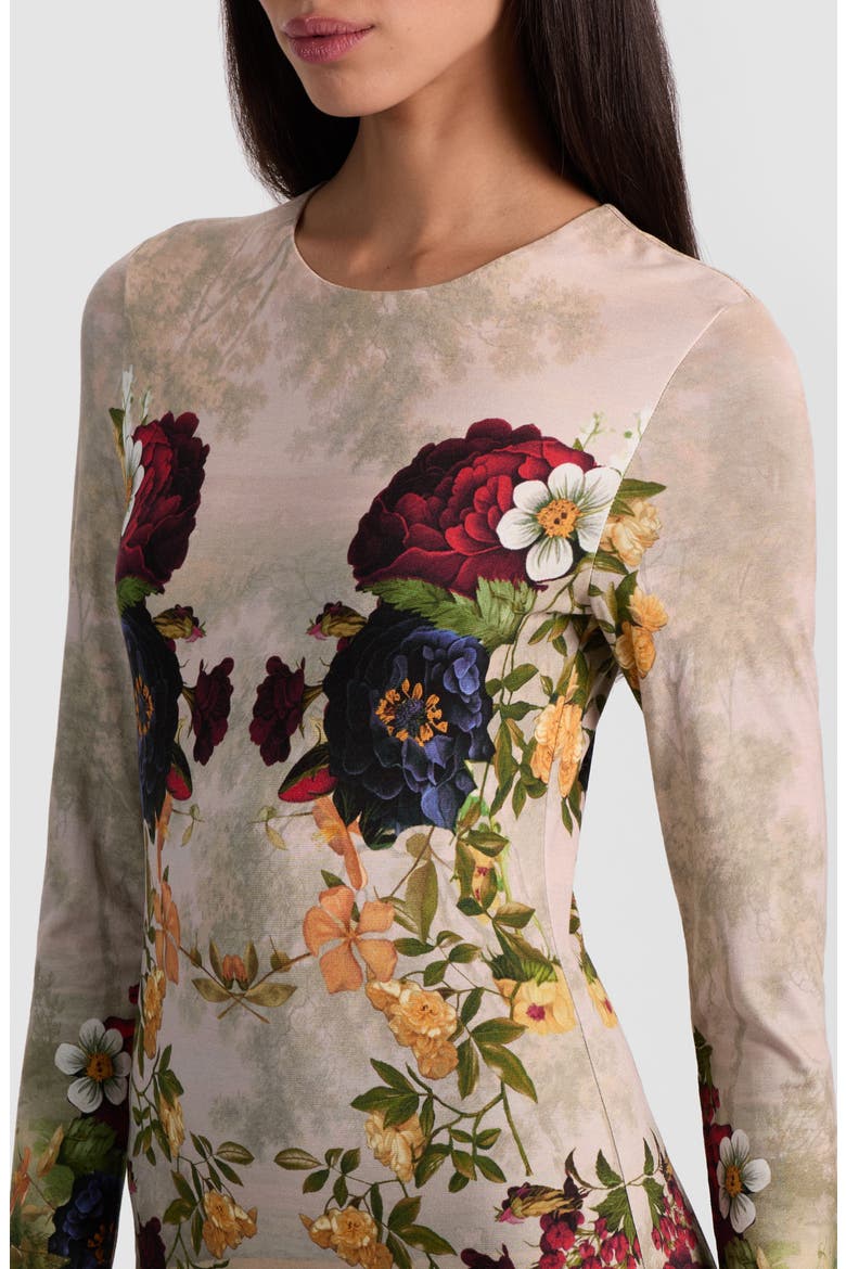 Delora Floral Long Sleeve Maxi Dress, Alternate, color, FORBIDDEN FOREST
