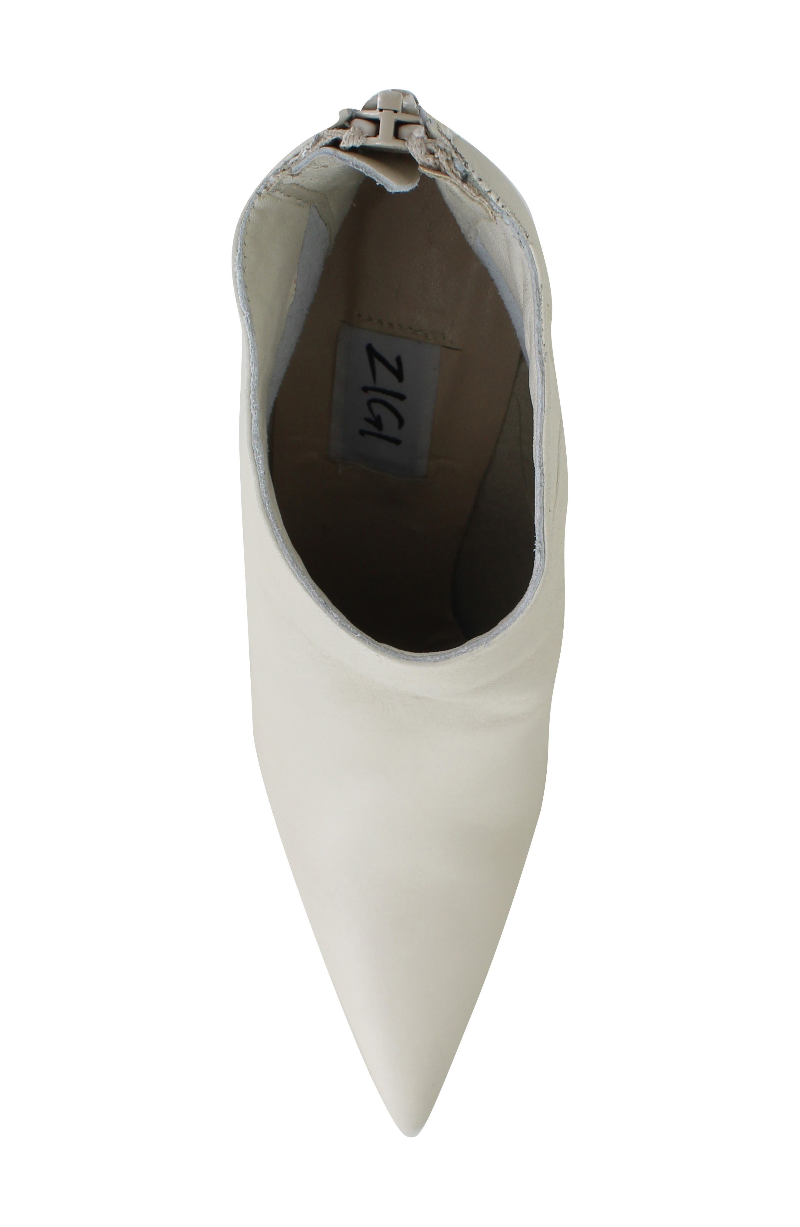 Elina Pointed Toe Bootie, Alternate, color, BONE LEATHER