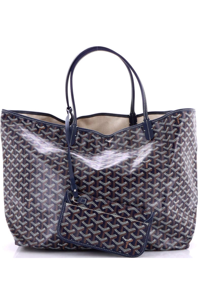 Pre-Owned Goyard Saint Louis Tote Coated Canvas GM, Alternate, color, Blue