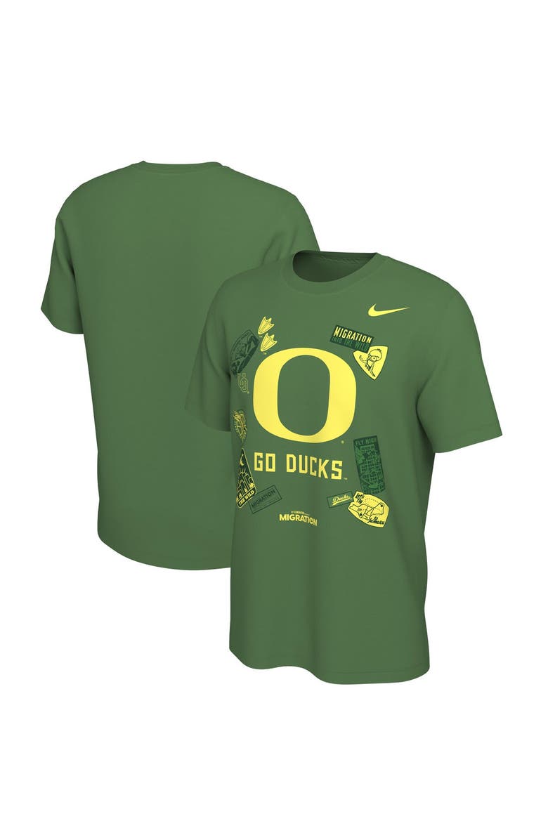 Nike Men's Nike  Green Oregon Ducks x Migration Stickers T-Shirt, Main, color, 