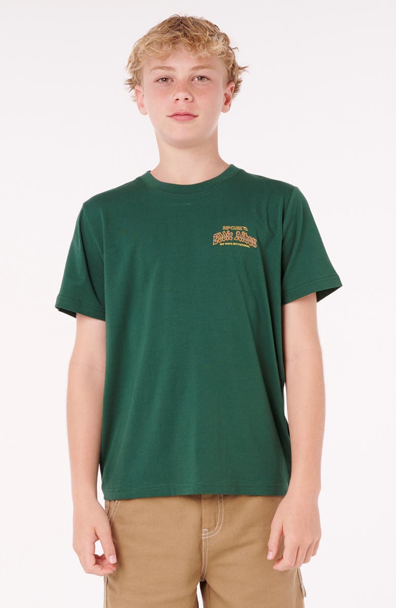 Rip Curl Kids' Eddie Would Go Poster Art Graphic T-Shirt, Main, color, Green