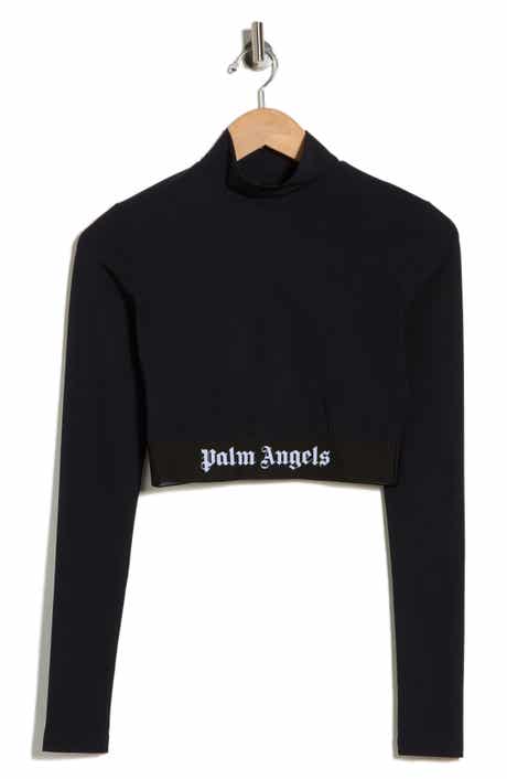 Palm Angels Mock Neck Long Sleeve Graphic T-Shirt