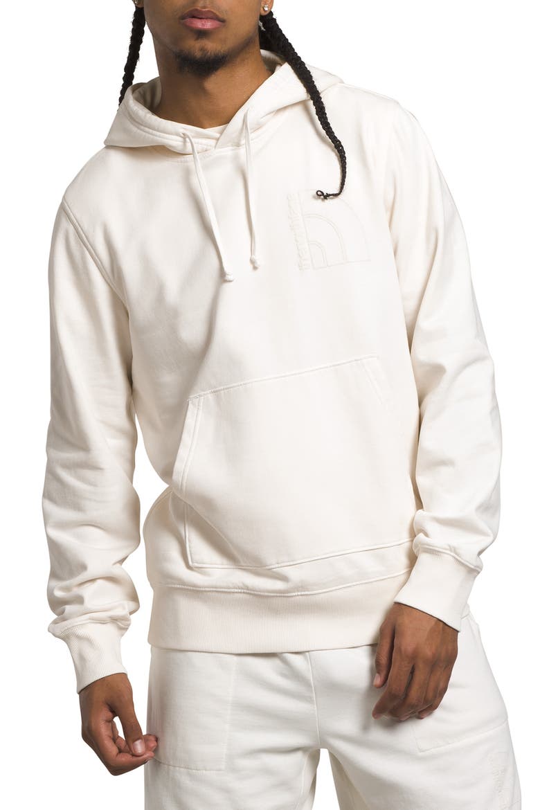 Garment Dyed Pullover Hoodie, Main, color, GARDENIA WHITE/ GARDENIA WHITE