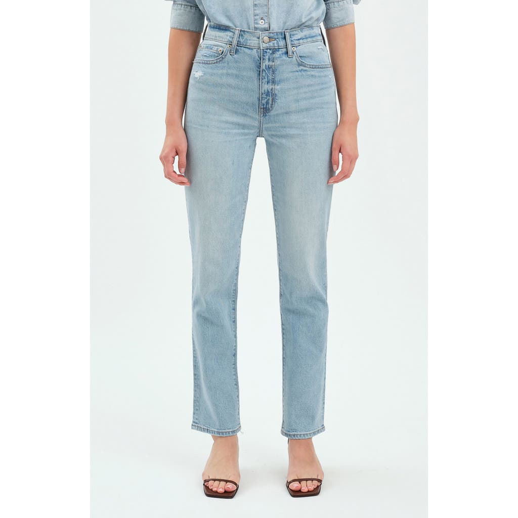 DAZE DAZE SMARTY PANTS HIGH WAIST ANKLE SLIM STRAIGHT LEG JEANS