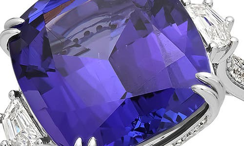 Bony Levy Tanzanite & Diamond Ring In 18k Wg/tanzanite/diamond