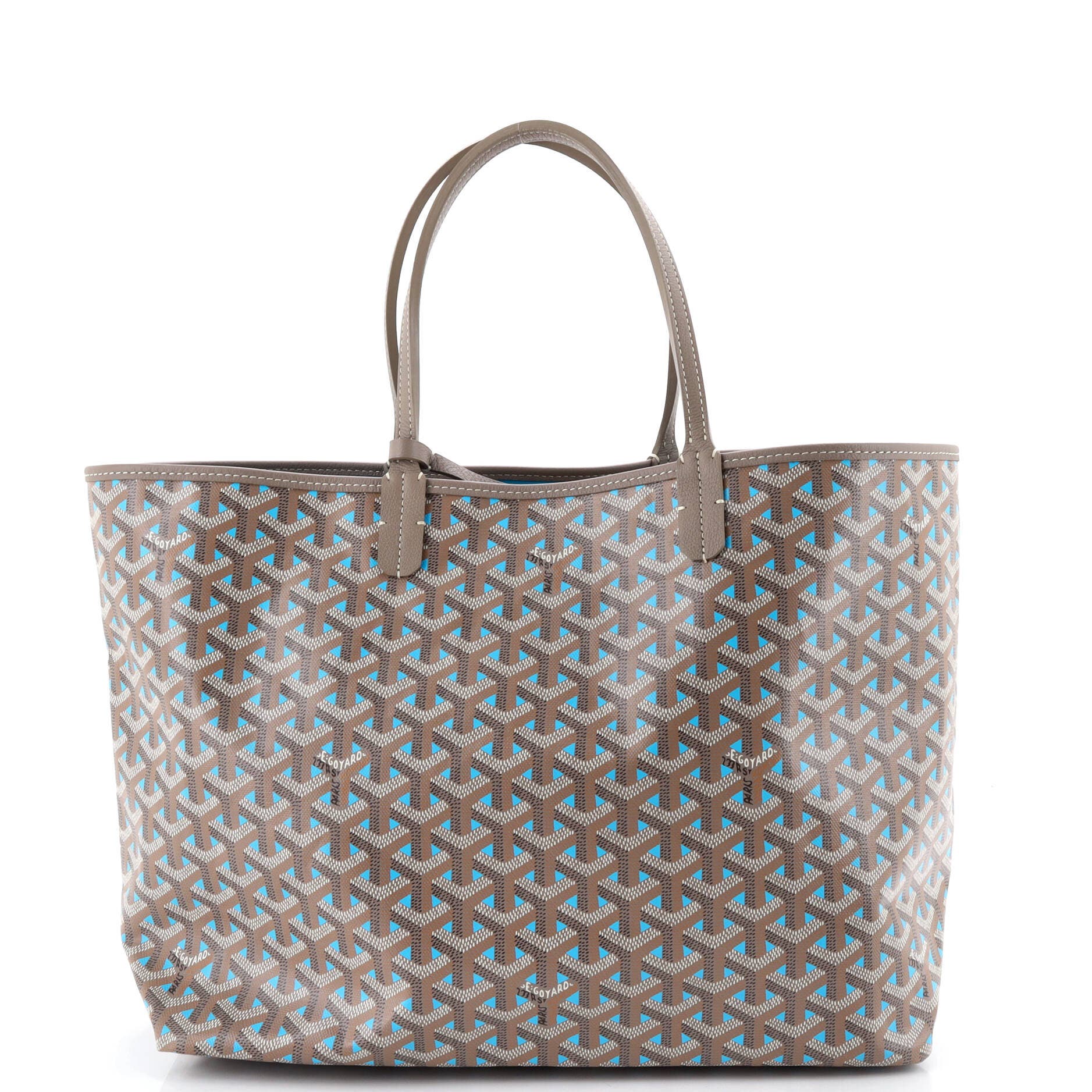 Pre-Owned Goyard Saint Louis Tote Claire Voie Coated Canvas PM, Alternate, color, Brown