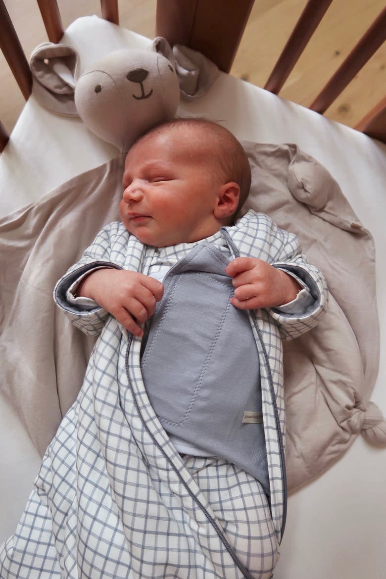 Long Sleeve Swaddle Sleep Bag, 1.0 TOG - Baby, Alternate, color, Checkmate