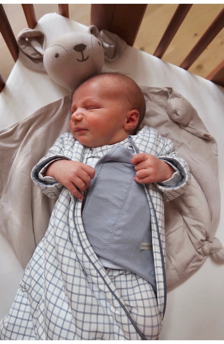 gunamuna Long Sleeve Swaddle Sleep Bag, 1.0 TOG - Baby, Alternate, color, Checkmate