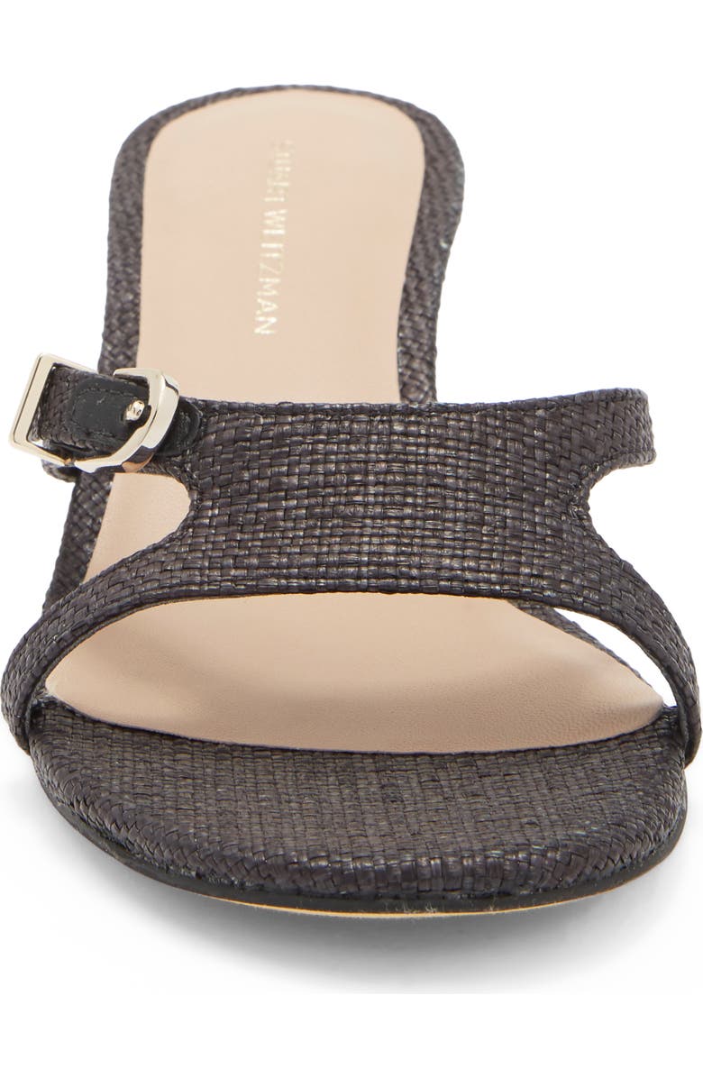 Stuart Weitzman Irene Slide Sandal, Alternate, color, Black / Black