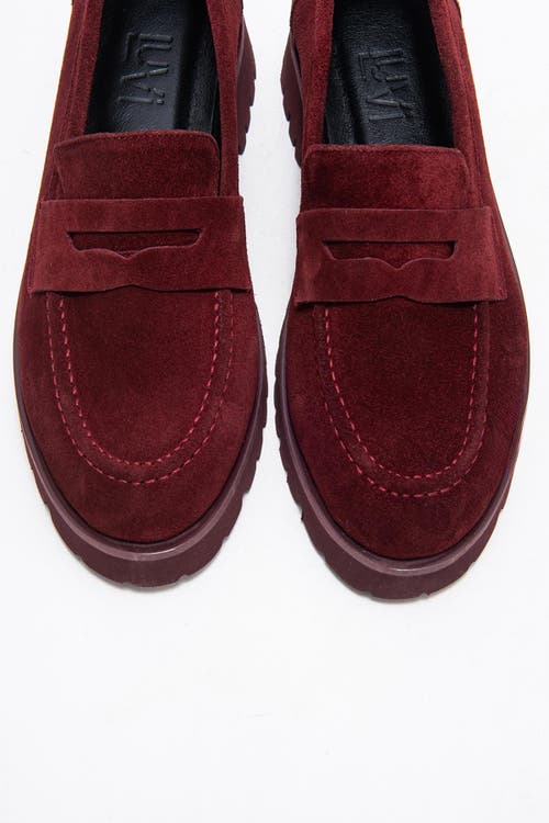 Forever & Always Shoes Vionel Leather Loafer In Red