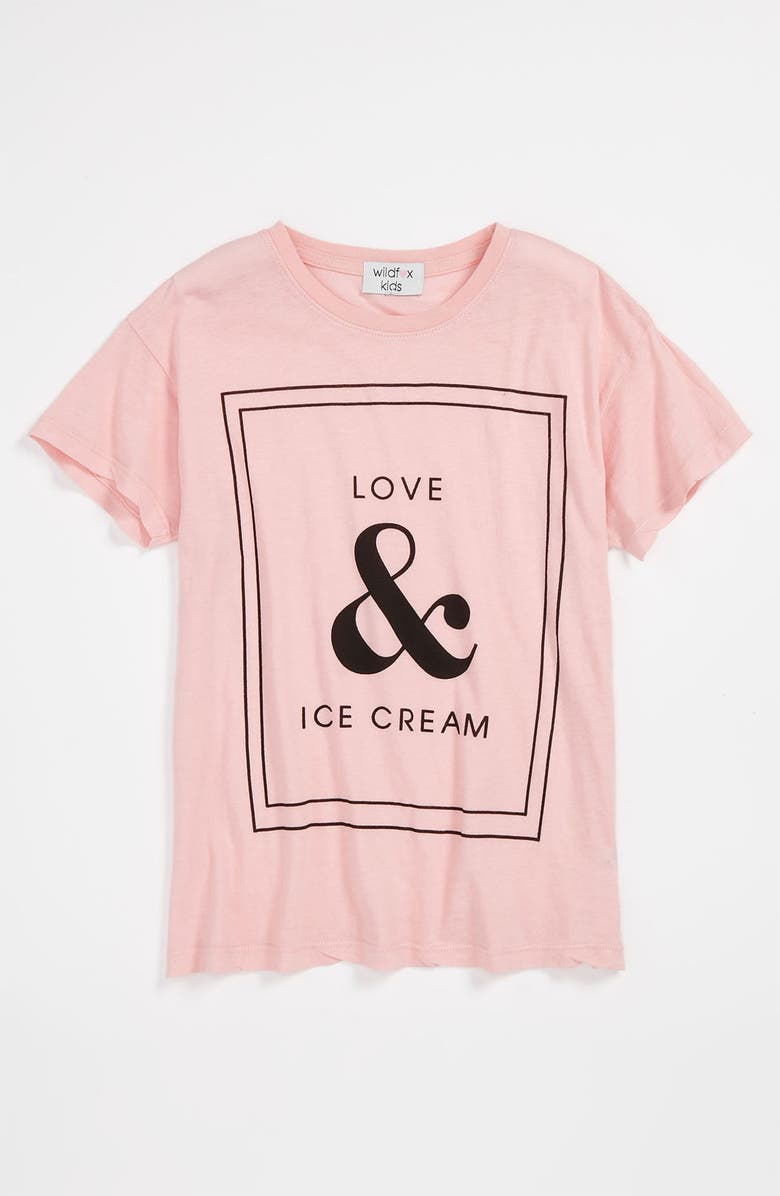Wildfox 'Love & Ice Cream' Tee, Main, color, 