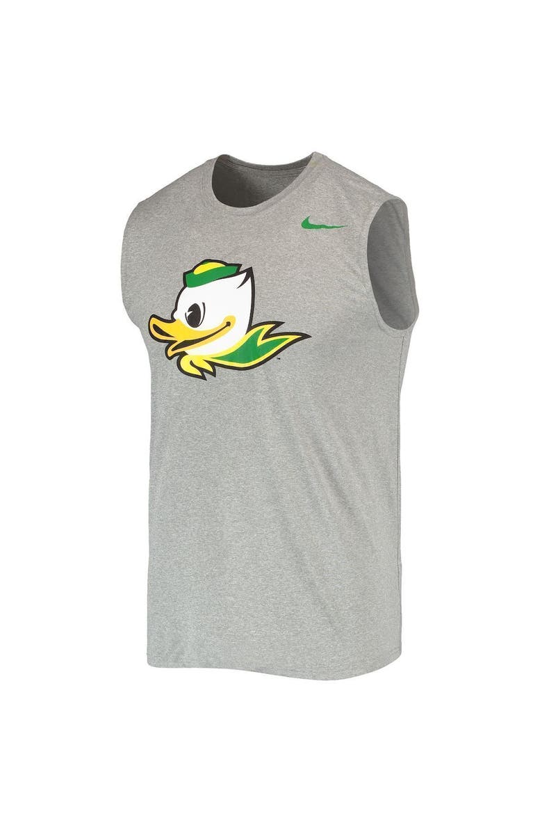 Nike Men's Nike Heathered Gray Oregon Ducks Performance Legend Tank Top, Alternate, color, 