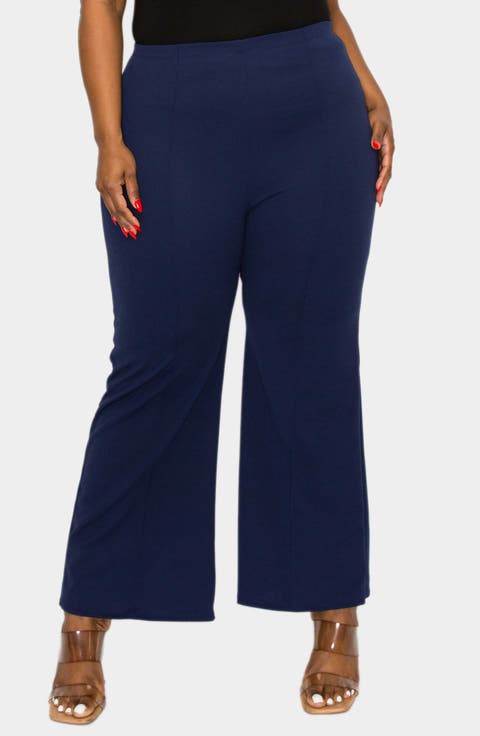 Blake Pintuck Pleat Wide Leg Pants (Plus)