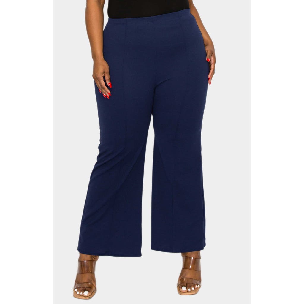 L I V D Blake Pintuck Pleat Wide Leg Pants In Navy