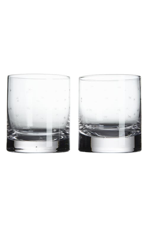 The Vintage List Set Of 2 Crystal Whiskey Glasses In Transparent