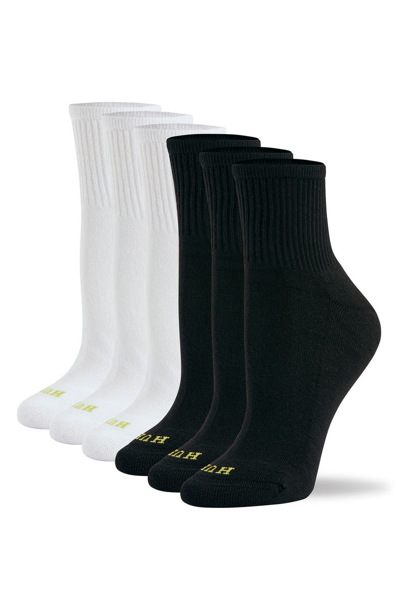 Hue 6-Pack Mini Crew Socks, Main, color,