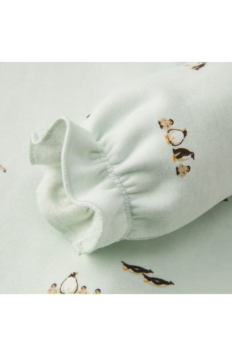 Milkbarn Stretch Fleece Collar Jumpsuit, Alternate, color, Lil' Penguin