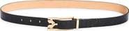 Victoria Beckham Dorian Croc Embossed Leather Belt