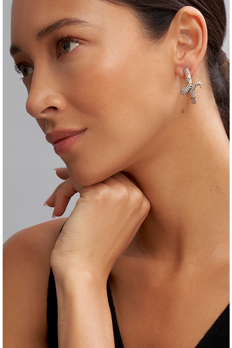 Rare Wonders - Serpent Hoop Earrings, Alternate, color, SILVER
