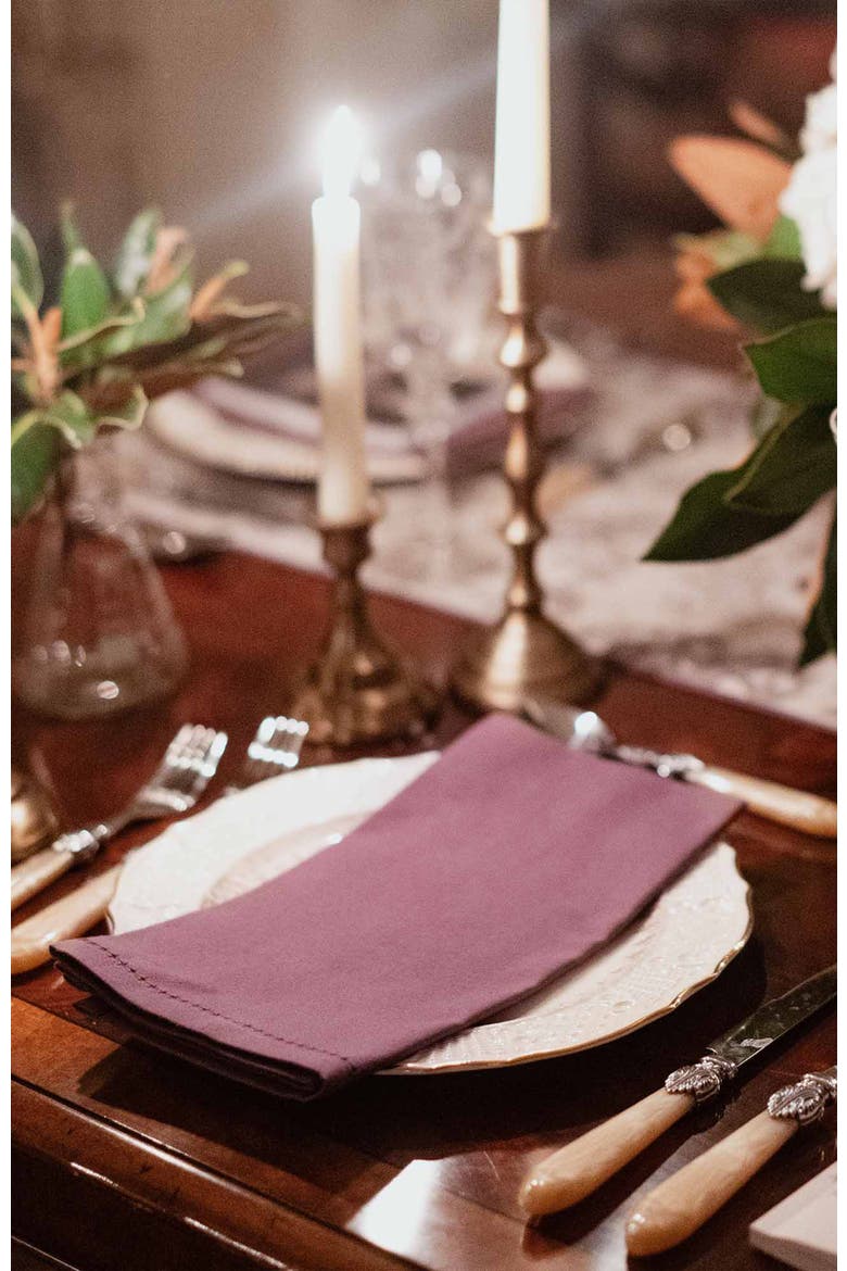 The Heroines Dinner Napkins - Set of Four, Alternate, color, Plum