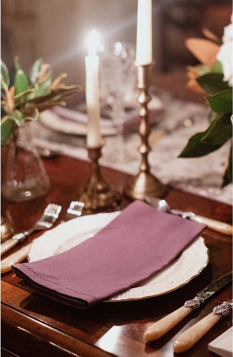 Bond & Grace The Heroines Dinner Napkins - Set of Four, Alternate, color, Plum