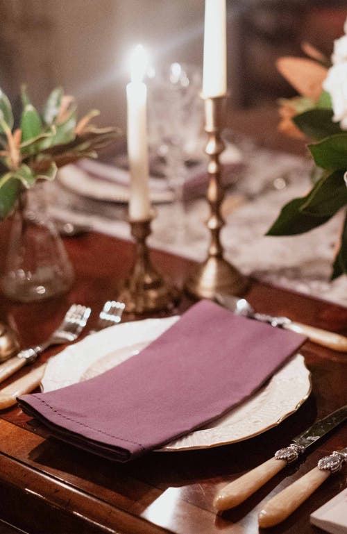 Bond & Grace The Heroines Dinner Napkins In Purple