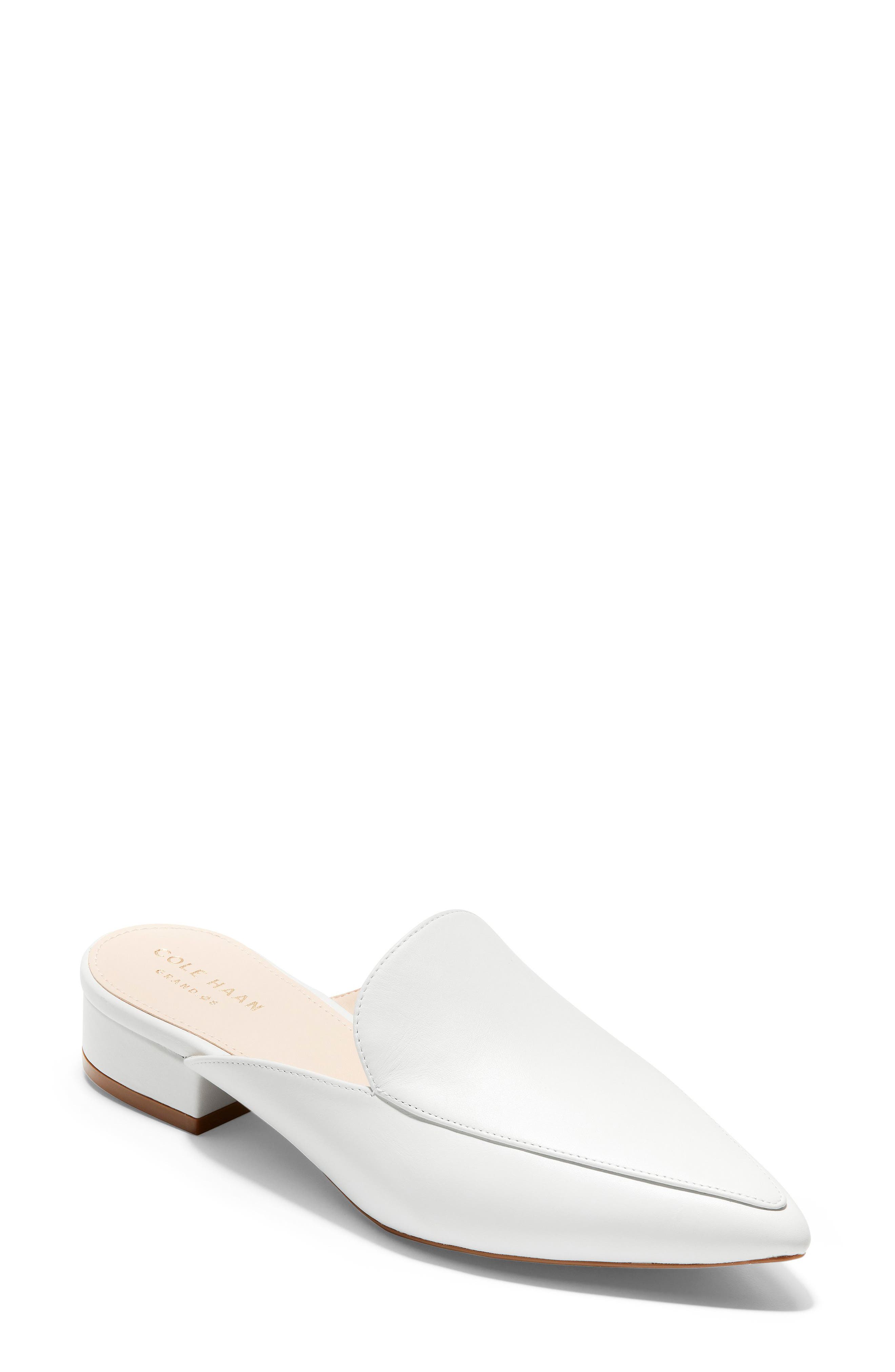 Piper Loafer Mule, Main, color, WHITE LEATHER