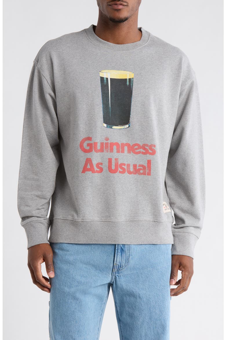 Guinness As Usual Graphic Sweatshirt, Main, color, LIGHT HEATHER GREY