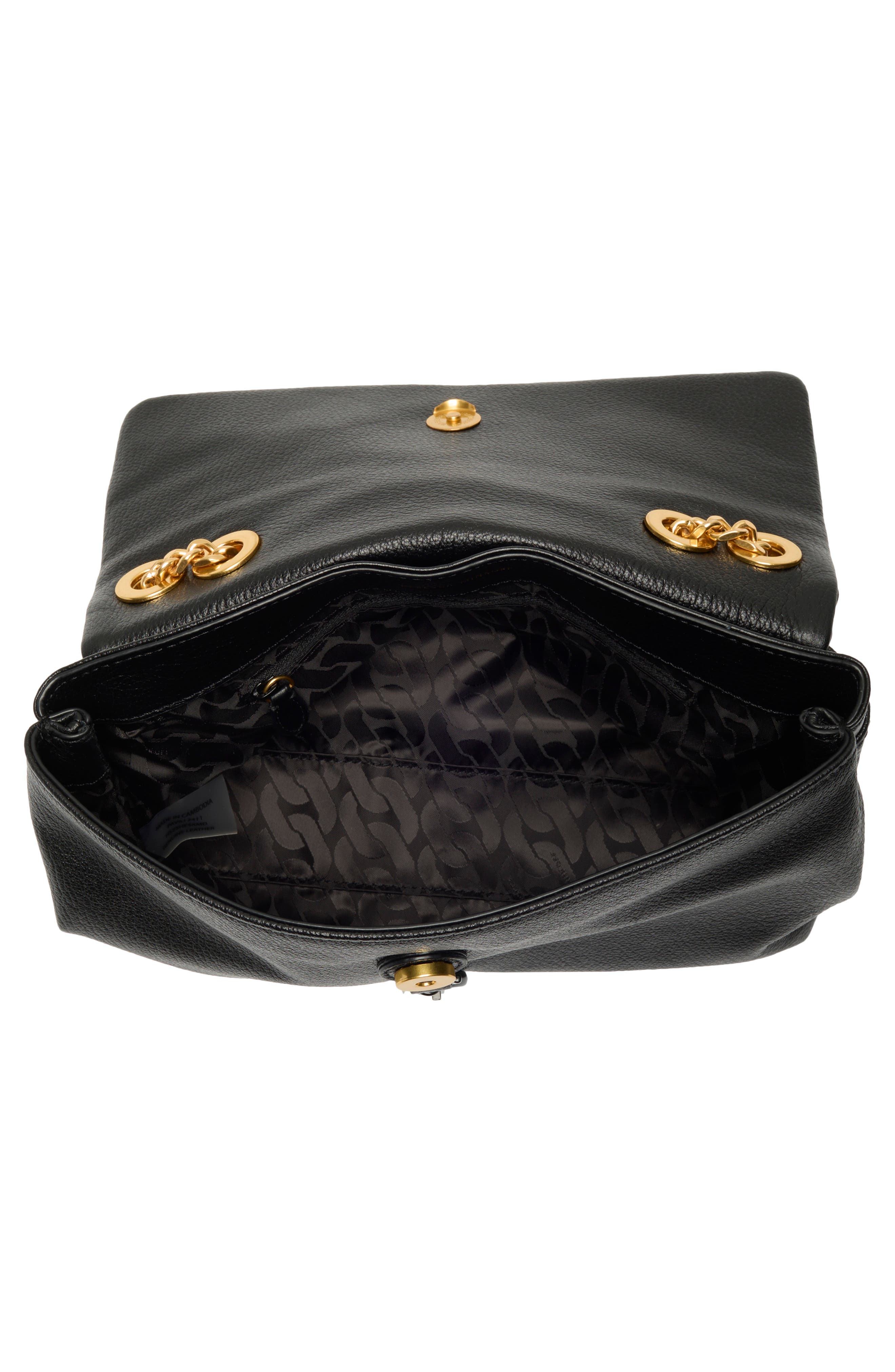 Rebecca Minkoff Edie Stud Crossbody Bag, Alternate, color, Black