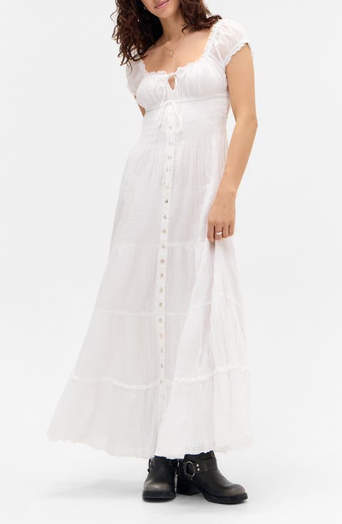 Tiana Maxi Peasant Dress