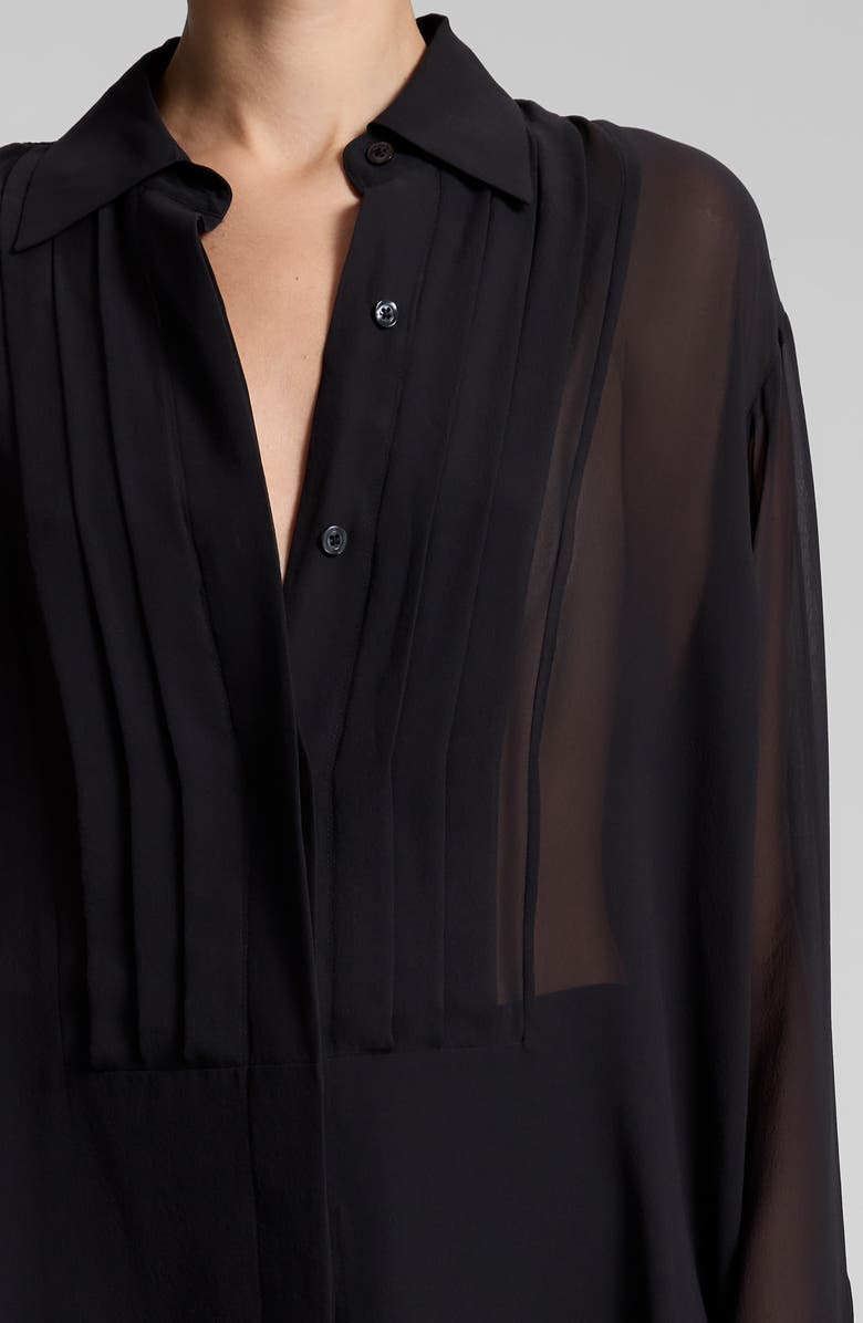 A.L.C. Camden Pleated Silk Shirt, Alternate, color,