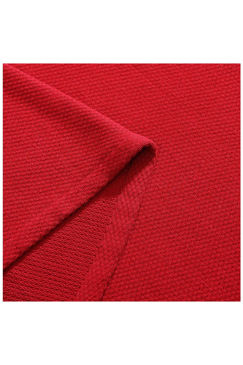 SOLID COTTON PIQUE BLANKET, Alternate, color, RED