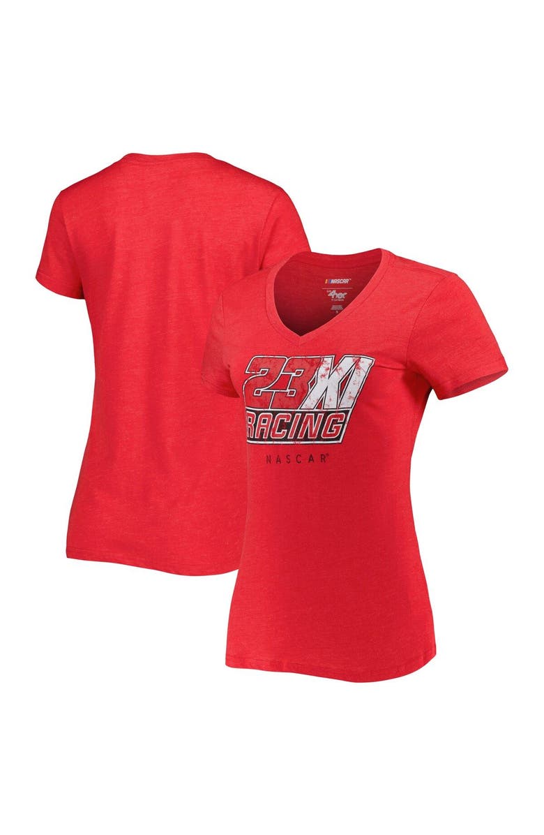 G-III 4HER BY CARL BANKS Women's G-III 4Her by Carl Banks Red 23XI Racing Bump & Run V-Neck T-Shirt, Main, color, Red