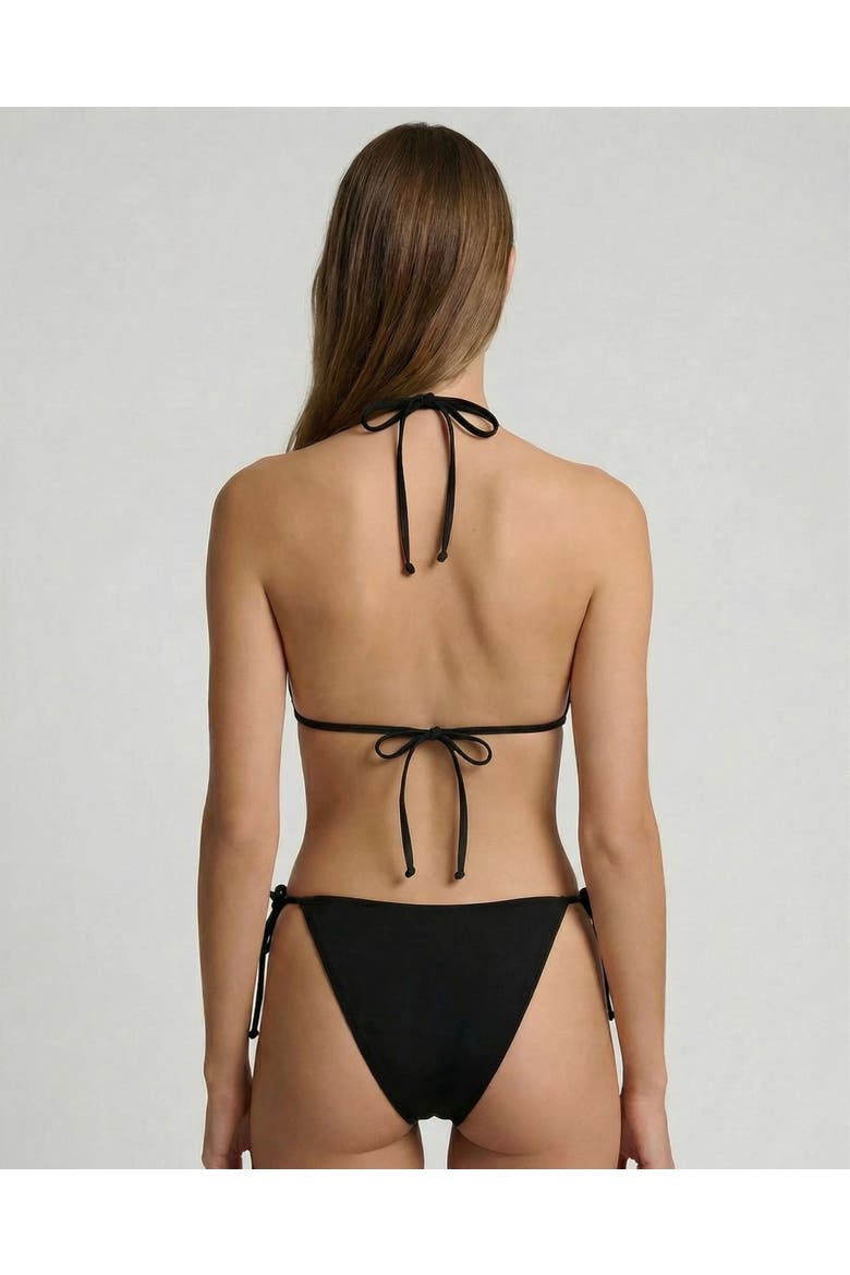 Solid Womens Bikini Top, Alternate, color, Black