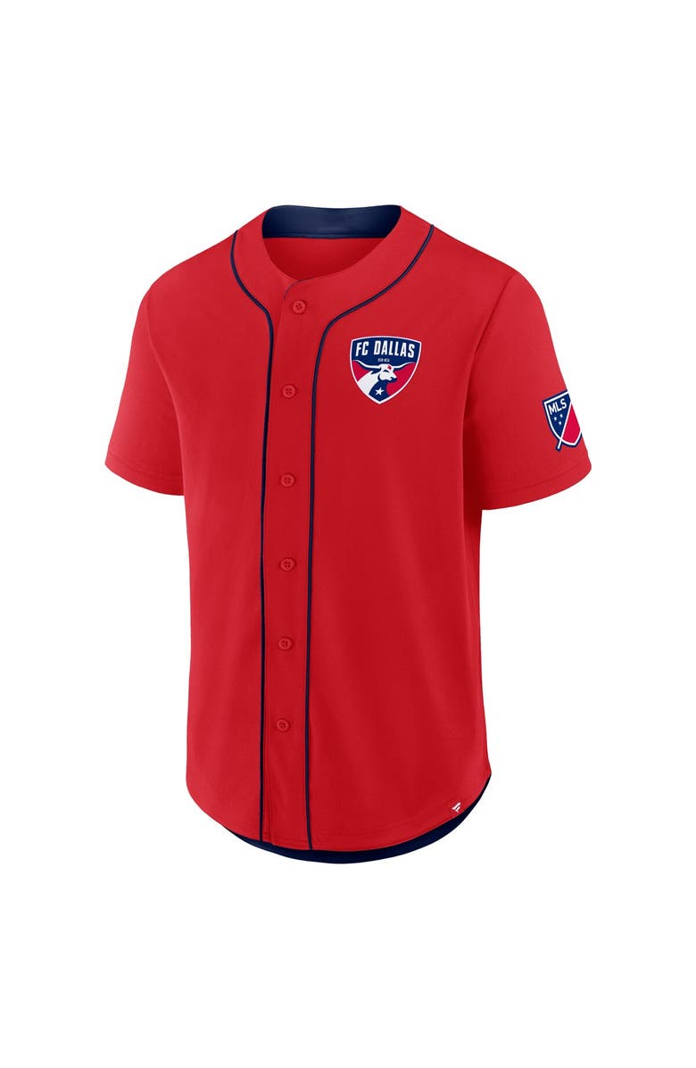 FANATICS Men's Fanatics Red FC Dallas Injury Time Baseball Jersey, Alternate, color, Red