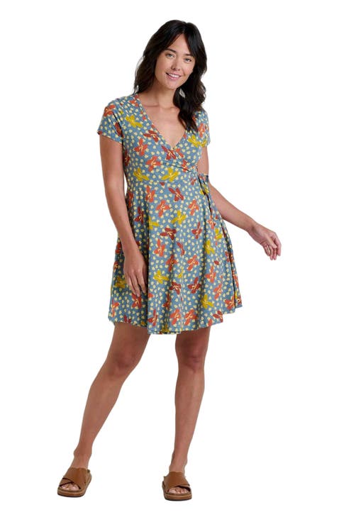 Freesia Wrap Short Sleeve Dress