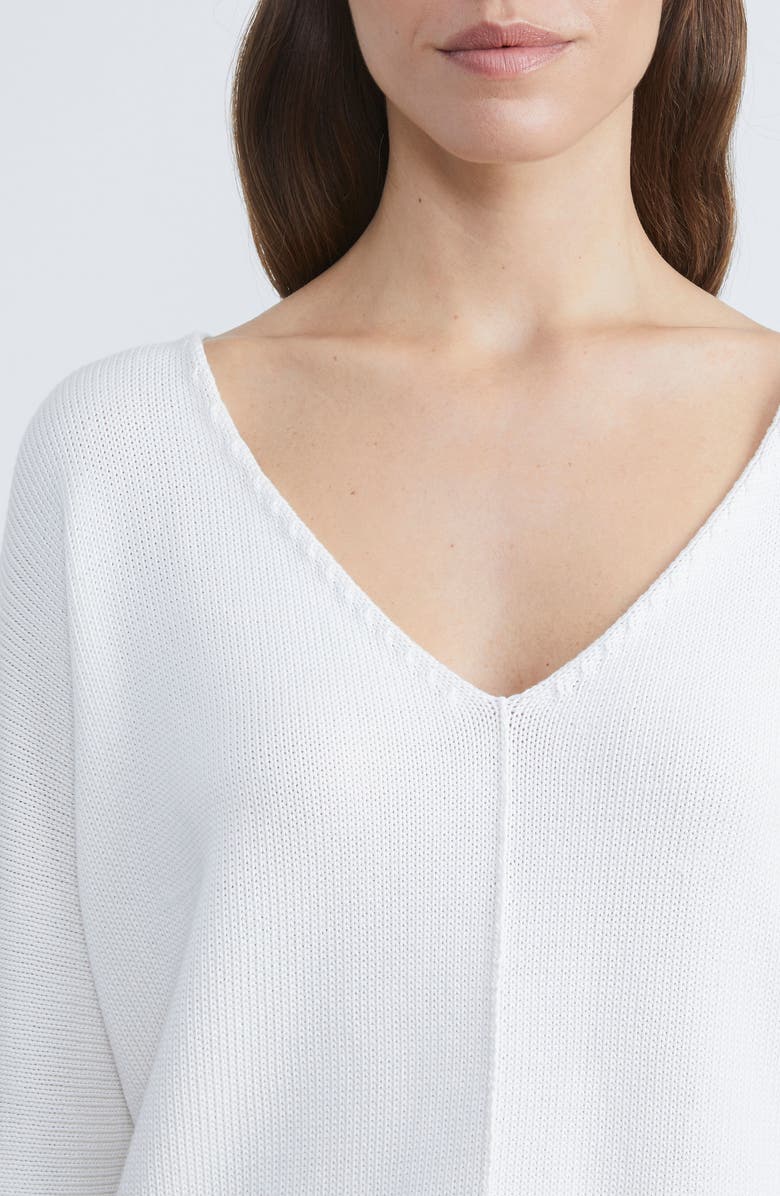 Lafayette 148 New York Dolman Sleeve Cotton & Silk Sweater, Alternate, color,