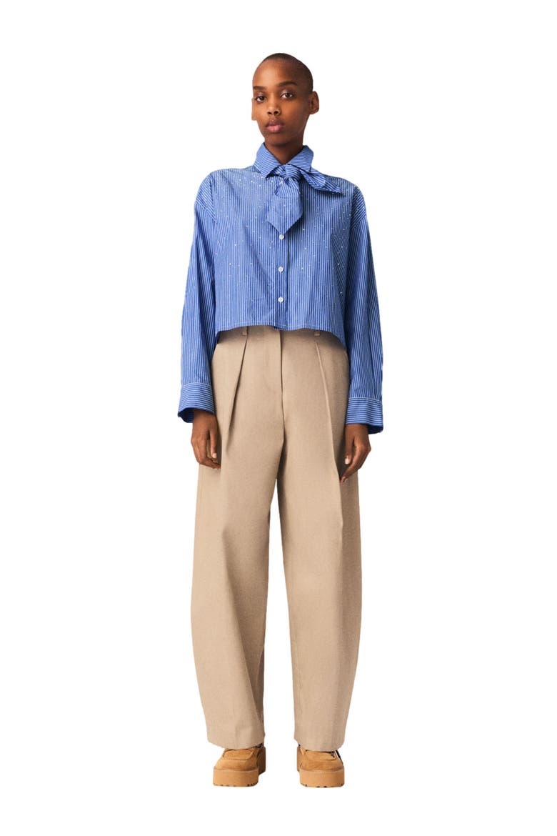 Shirt with removable handkerchief, Main, color, Blue