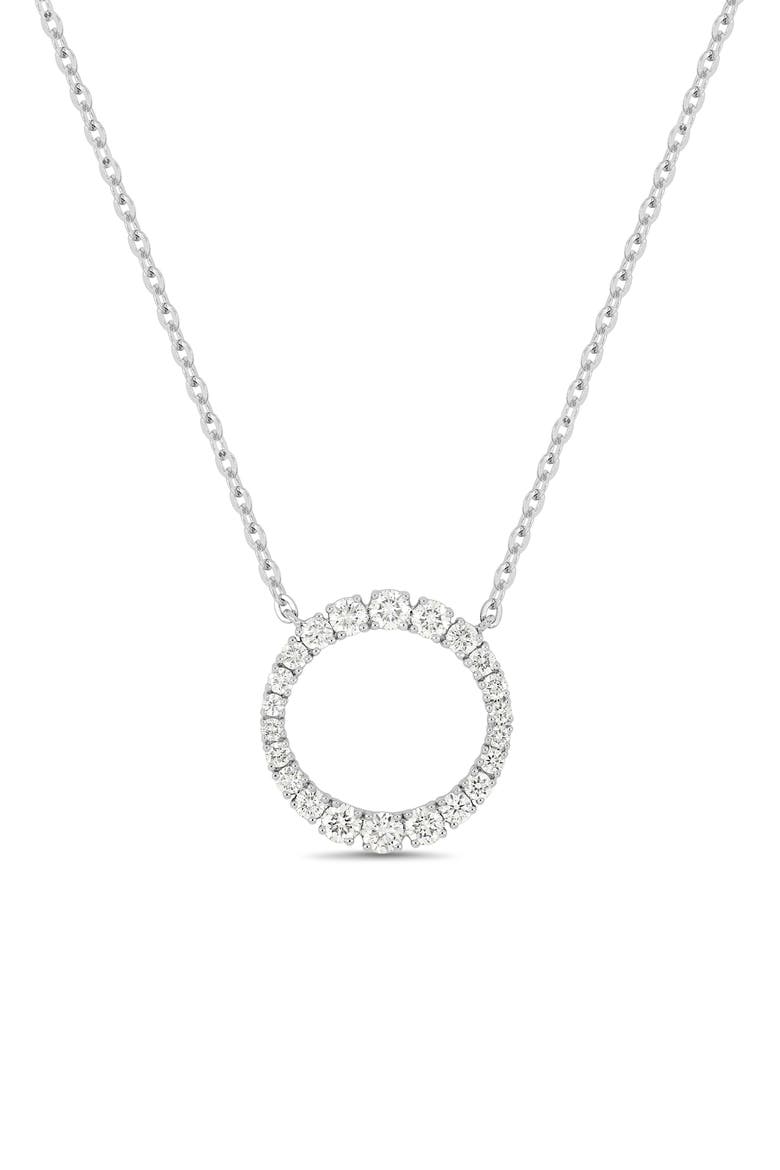 Audrey 18K Gold Diamond Pendant Necklace (Online Trunk Show), Main, color, 18K WHITE GOLD