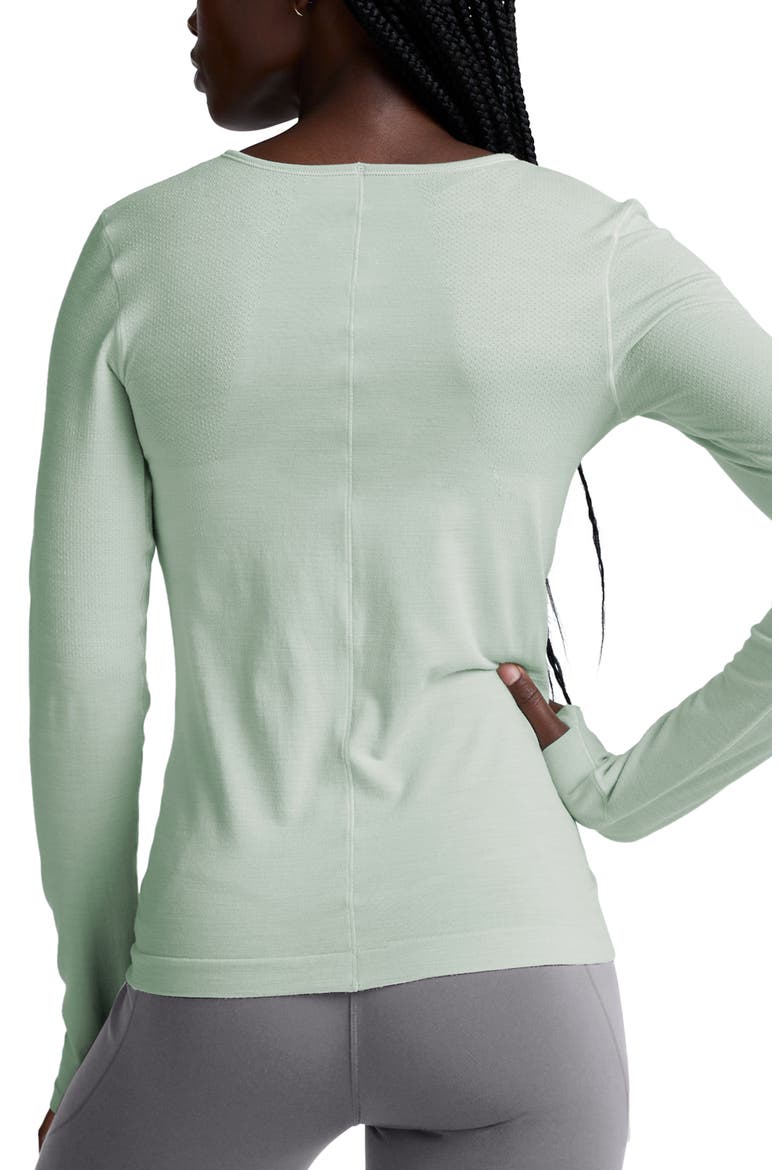 LuxeKnit Merino Wool Blend Crewneck Top, Alternate, color, MIST SPRAY