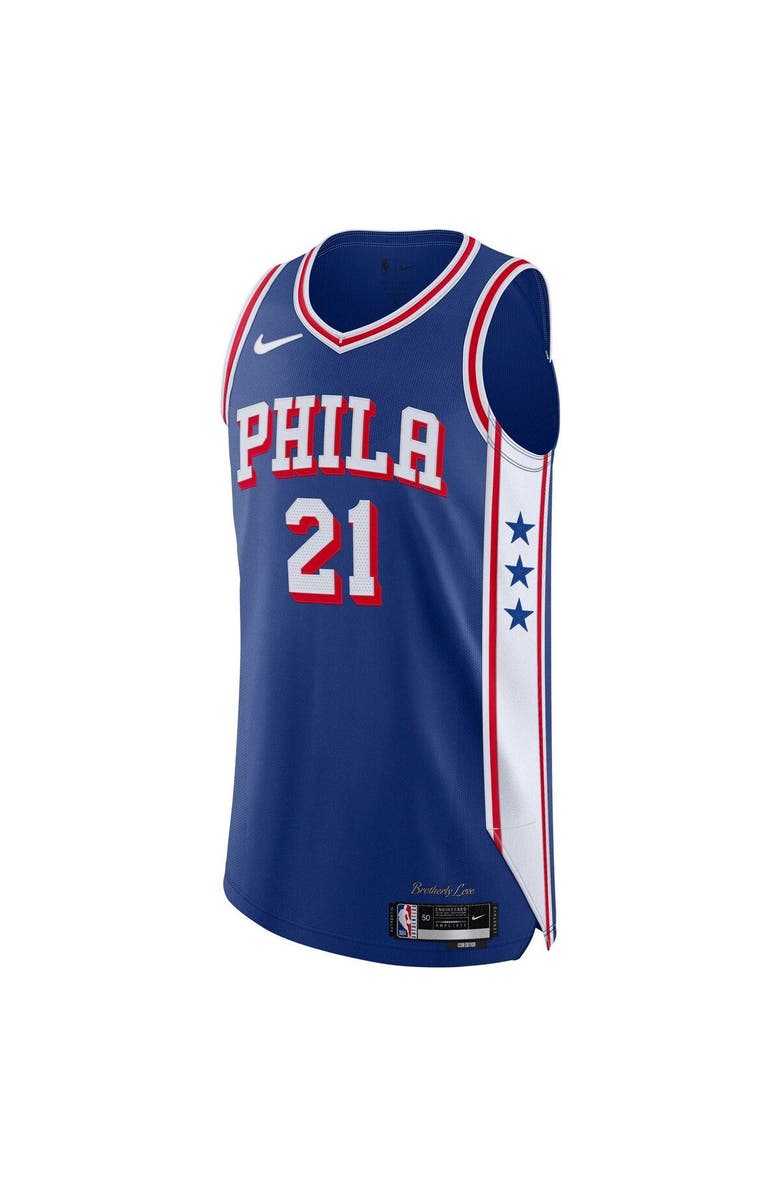 Nike Men's Nike Joel Embiid Royal Philadelphia 76ers Authentic Jersey - Icon Edition, Alternate, color, Royal