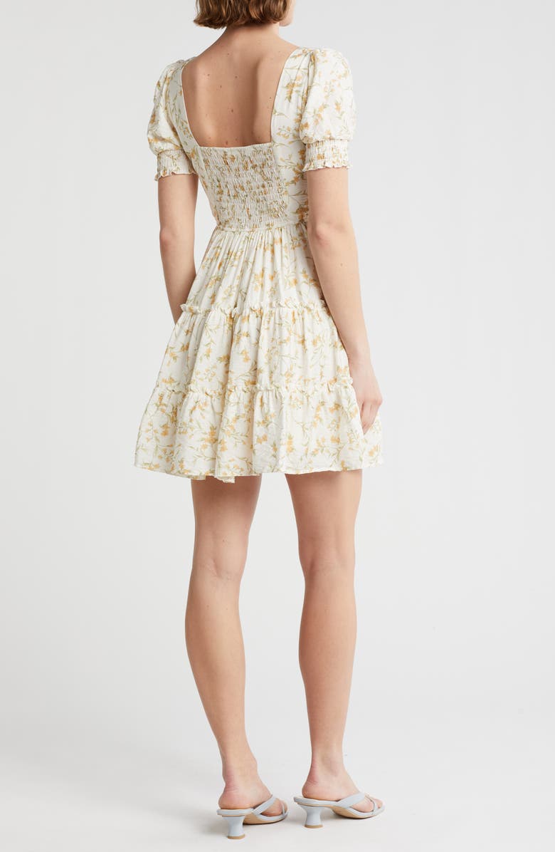 Blu Pepper Puff Sleeve Minidress, Alternate, color,