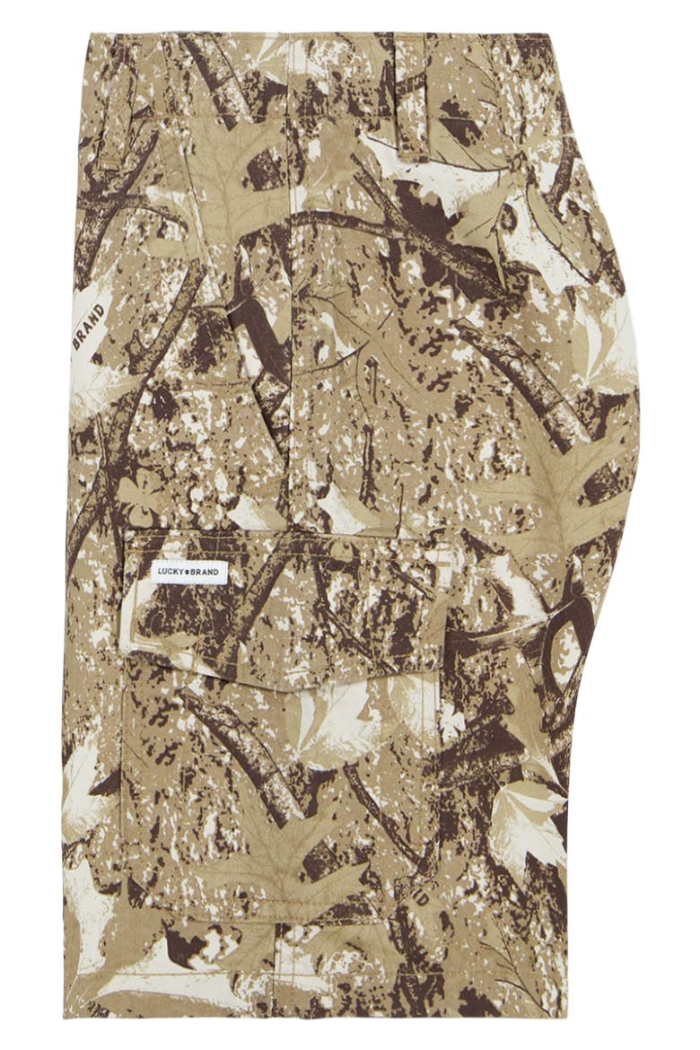 Kids' Camo Cargo Shorts, Alternate, color, KELP