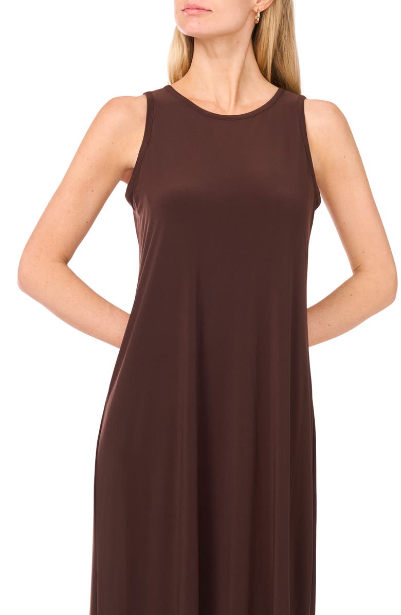 Vince Camuto Sleeveless Maxi Dress, Alternate, color, Chocolate
