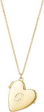 Adornia Initial Heart Locket Pendant Necklace