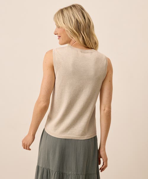 Pact Organic Classic Fine Knit Shell In Neutral