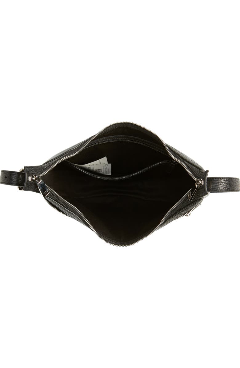 Versace Small Repeat Leather Hobo Bag, Alternate, color,