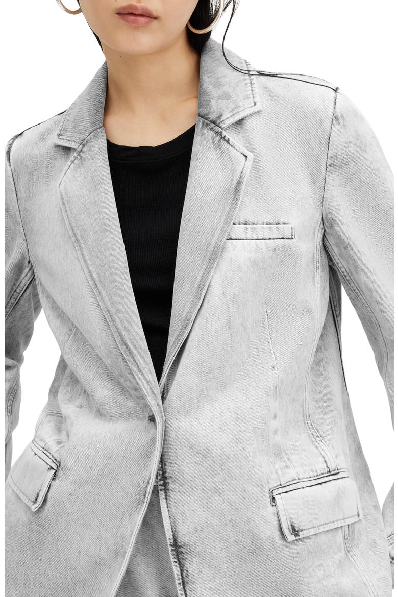 Ever Denim Blazer, Alternate, color, SNOW GREY