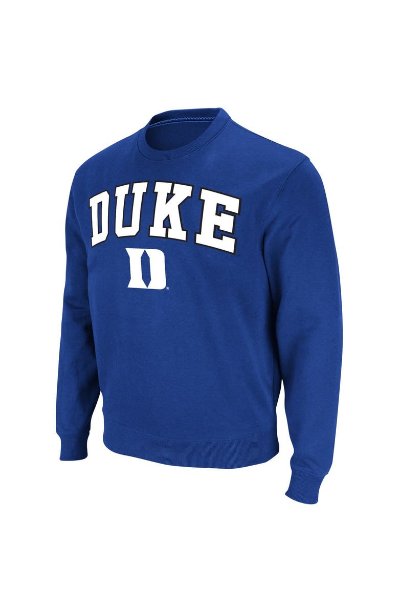 COLOSSEUM Men's Colosseum Royal Duke Blue Devils Arch & Logo Pullover Sweatshirt, Alternate, color, Royal