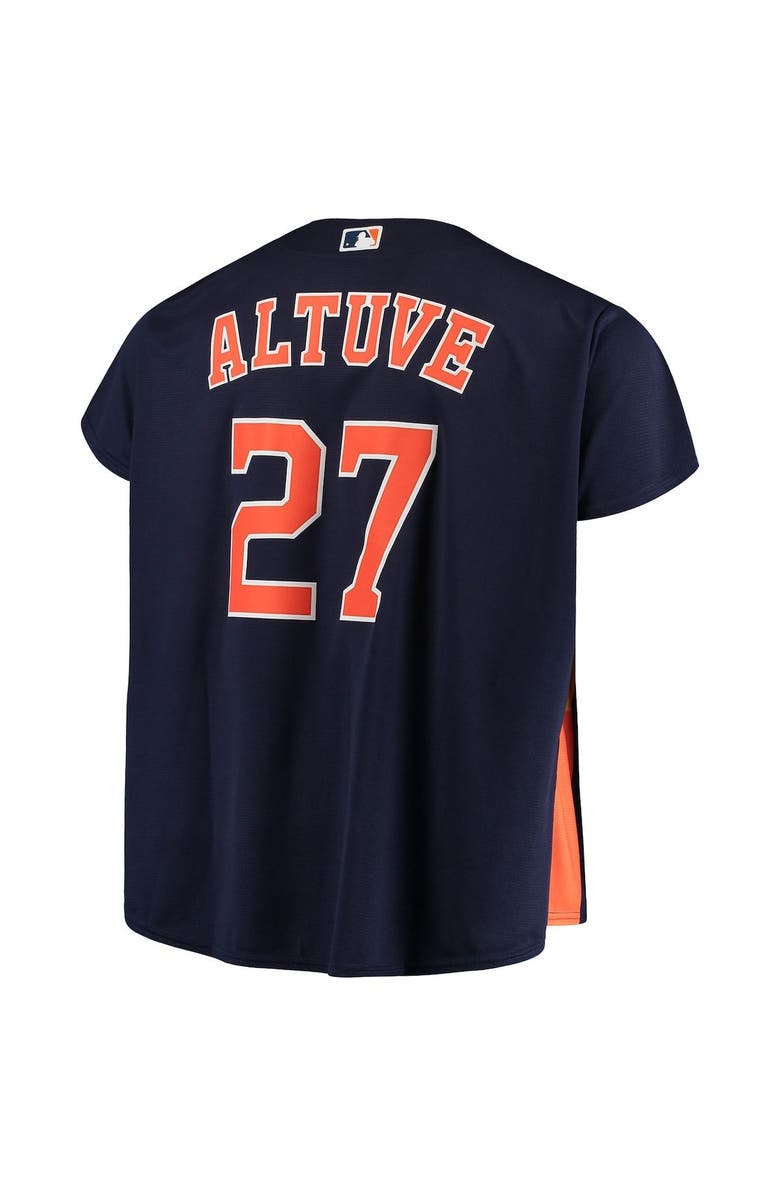 MAJESTIC Men's Majestic Jose Altuve Navy Houston Astros Big & Tall Replica Player Jersey, Alternate, color,